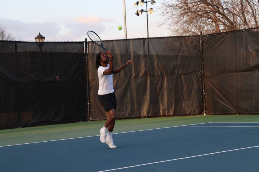 Tennis player on the court