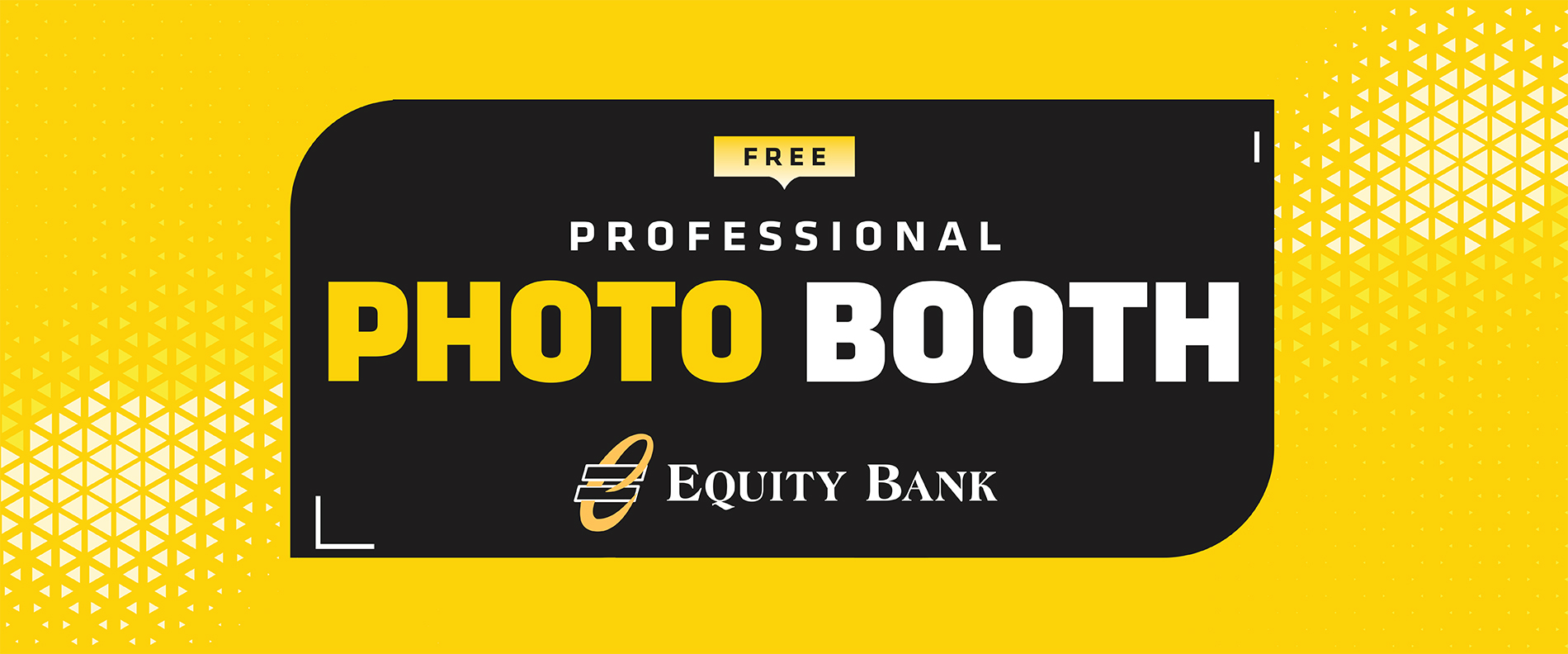 Free professional photo booth presented by Equity Bank.