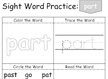 Kindergarten Sight Words Workbook thumbnail.
