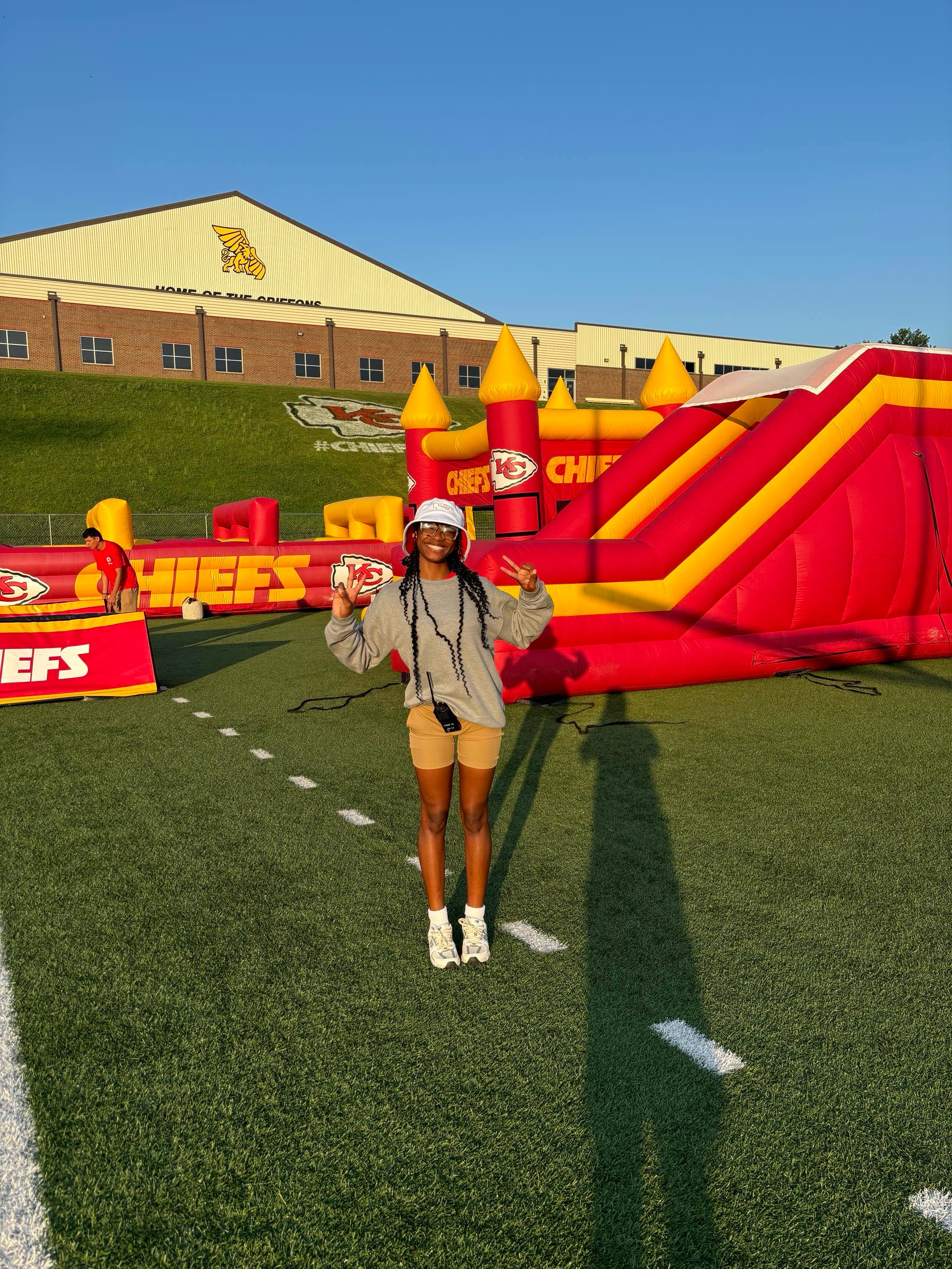 Ja'Nae McKelvy Ja'Nae McKelvy in front of Kansas City Chiefs bouncy house