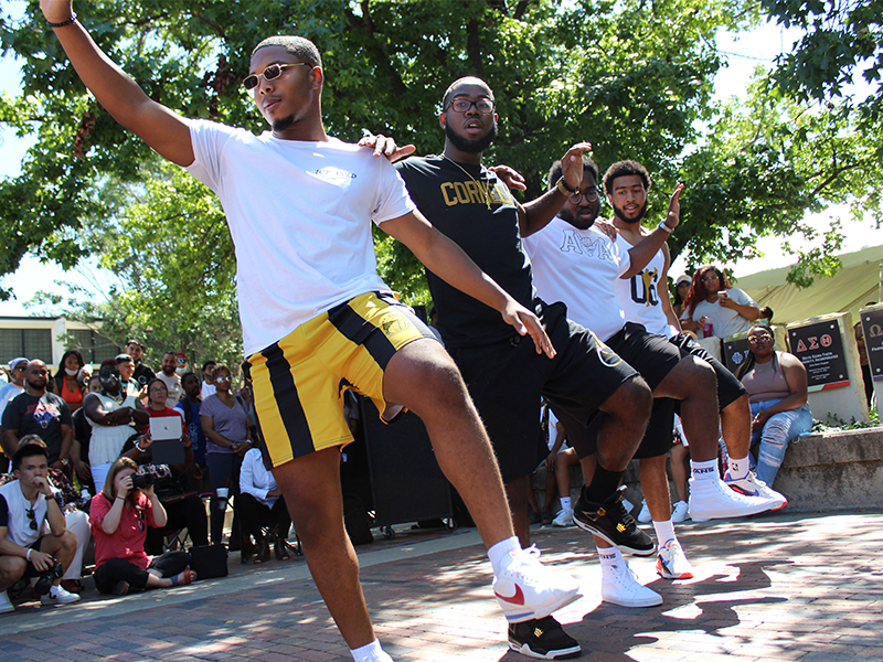 MGC Fraternity performing during the Step Show