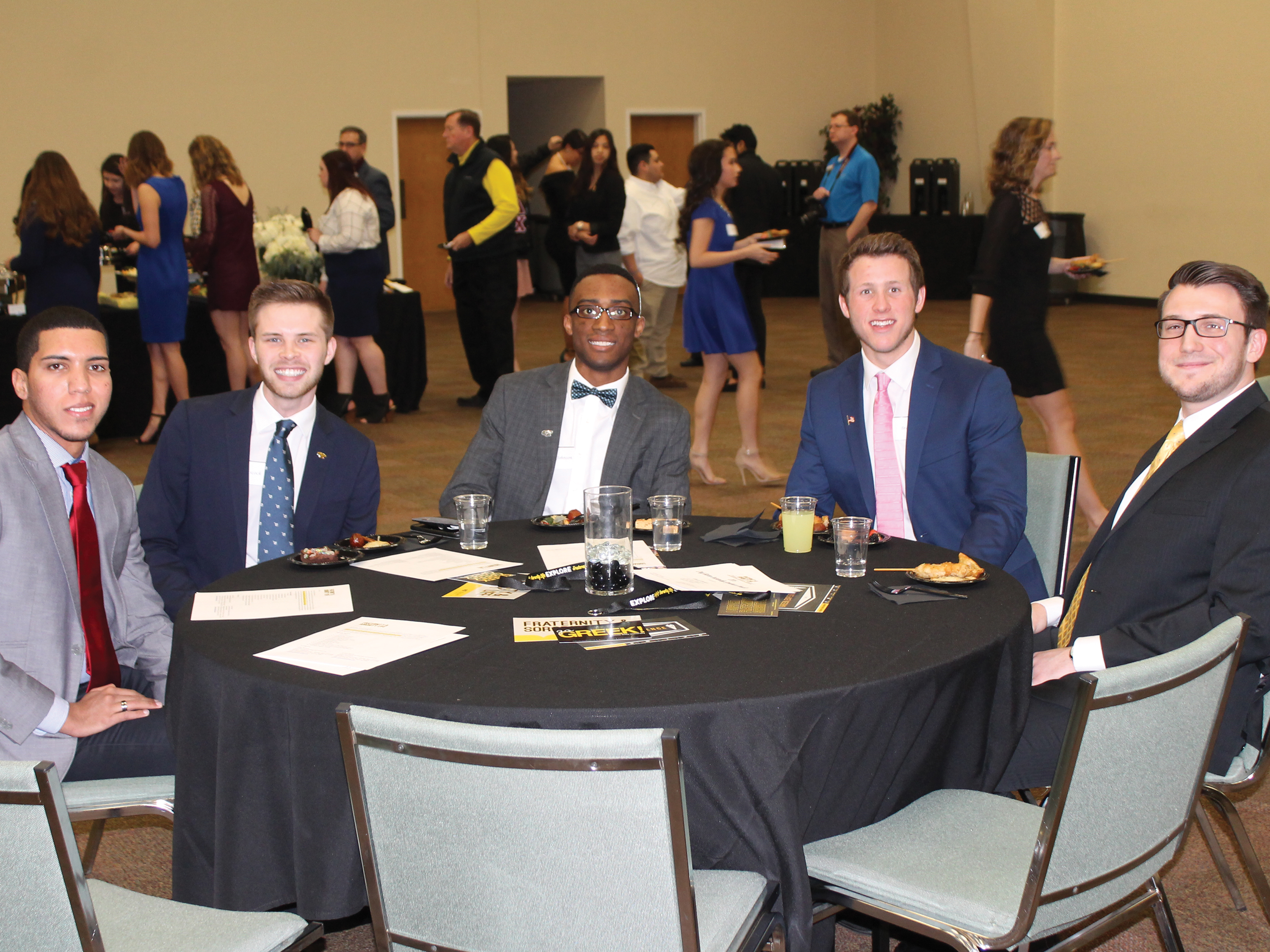 FSL students smiling for the camera at Greek Awards
